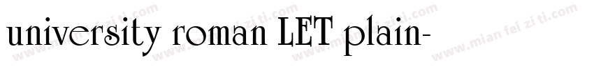 university roman LET plain字体转换